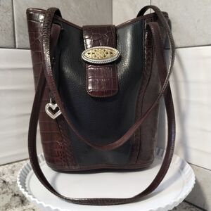 Brighton Vintage Bucket Style Shoulder Tote Bag